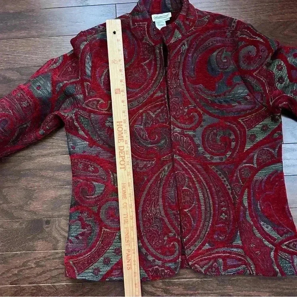 Coldwater Creek Vintage “Tapestry” Like Paisley Print Blazer - Picture 7 of 8